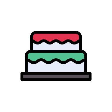 tatlı vektör düz renk simgesi