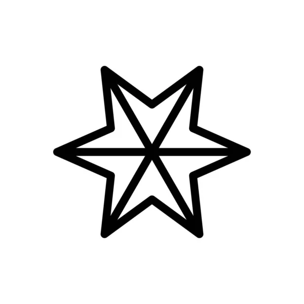 Étoile Vecteur Ligne Mince Icône — Image vectorielle
