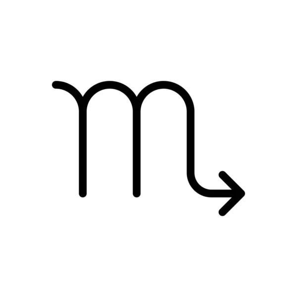 Astrologie Vektor Dünne Linie Symbol — Stockvektor