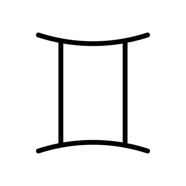 Tierkreis Vektor Thin Line Symbol — Stockvektor