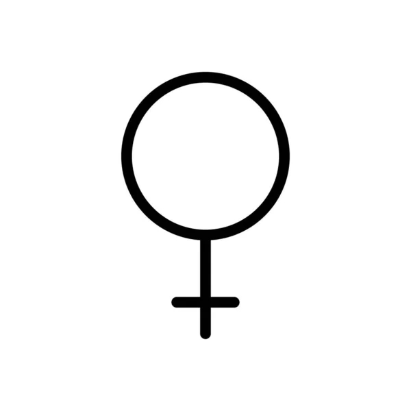 Venus Vector Glyph Flat Icon — Stock Vector
