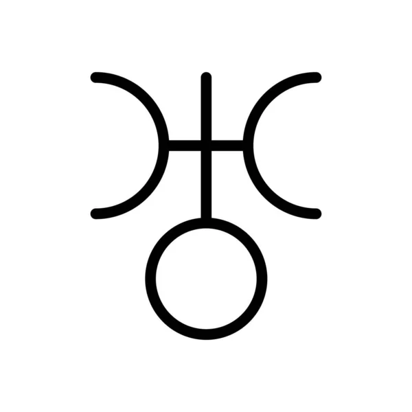 Astrologie Vektor Glyphen Flaches Symbol — Stockvektor