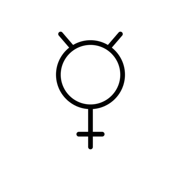 Astrology Vector Glyph Flat Icon — Stock Vector