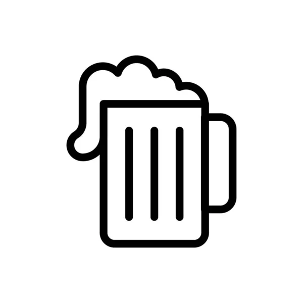 Bebida Vector Delgada Línea Icono — Archivo Imágenes Vectoriales