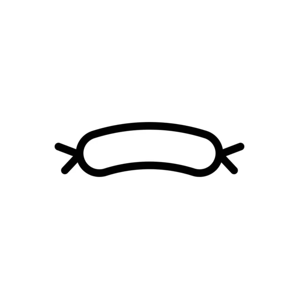 Hot Dog Vektor Thin Line Symbol — Stockvektor