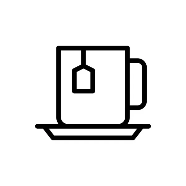 Cup Vector Thin Line Icon — Stock Vector