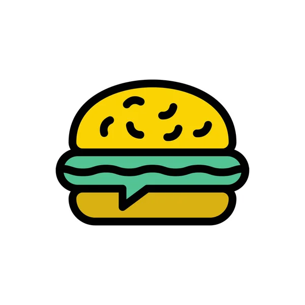 Fast Food Vecteur Plat Icône Couleur — Image vectorielle