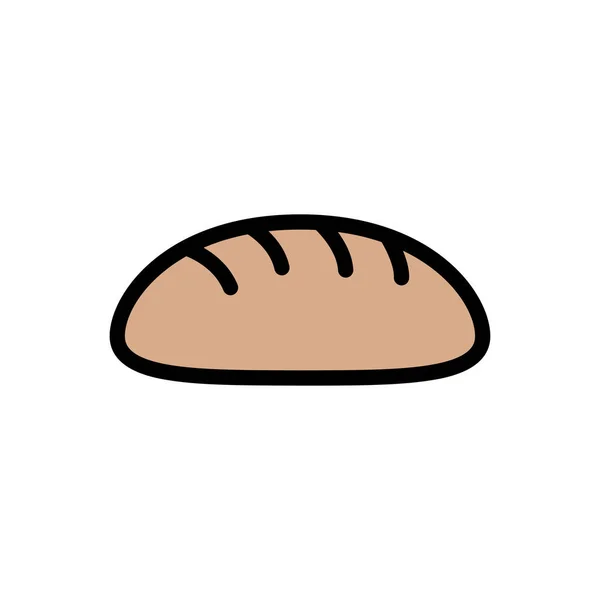 Brood Vector Platte Kleur Pictogram — Stockvector