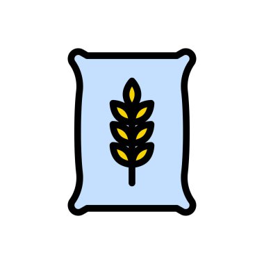 çuval vektörü düz renk simgesi