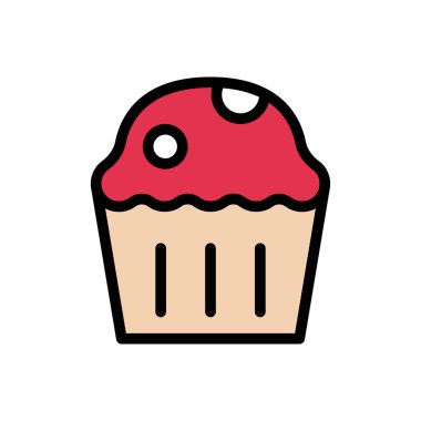 Kek vektörü düz renk simgesi