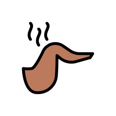 yiyecek vektörü düz renk simgesi