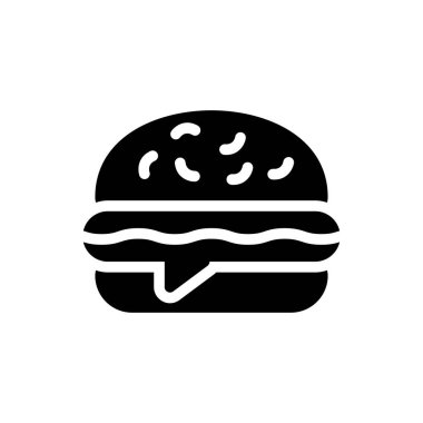 Fast food vektör simgesi düz simge