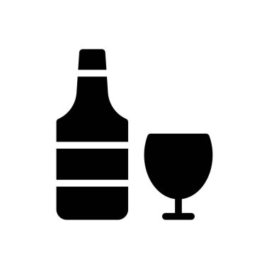 alkol vektörü düz simge