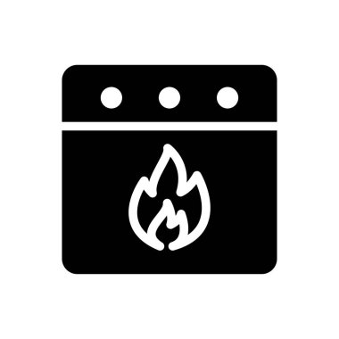 pişirme vektörü düz simgesi