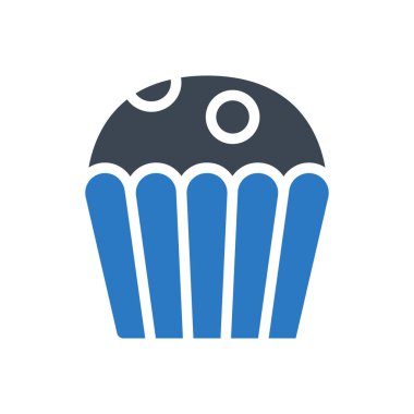 Kek vektörü kabartma renk simgesi