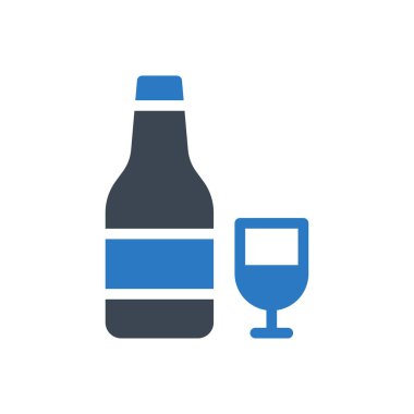 şarap vektörü renk simgesi