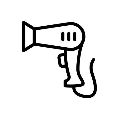 saç vektörü ince çizgi simgesi