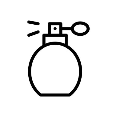 Parfüm vektörü ince çizgi simgesi