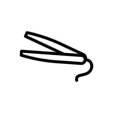 saç vektörü ince çizgi simgesi