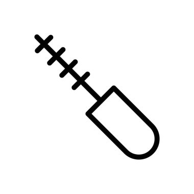 makyaj vektörü ince çizgi simgesi