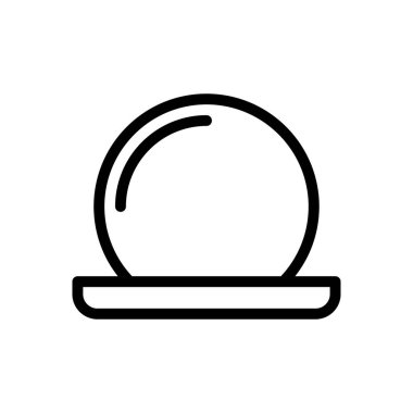 makyaj vektörü ince çizgi simgesi