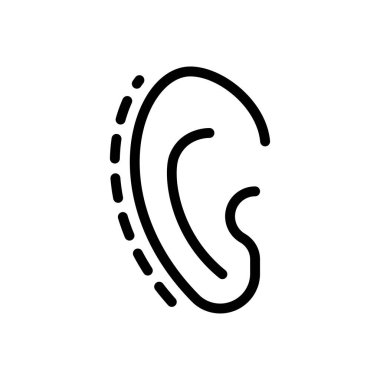 vektör ince çizgi simgesini dinle