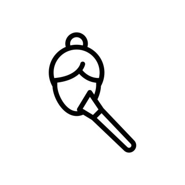 makyaj vektörü ince çizgi simgesi