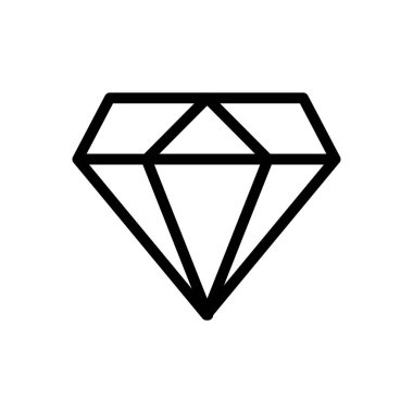 mücevher vektörü ince çizgi simgesi