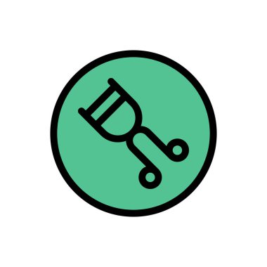 berber vektör düz renk simgesi