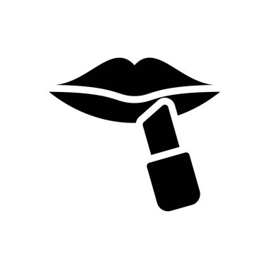 makyaj vektörü simgesi düz simge