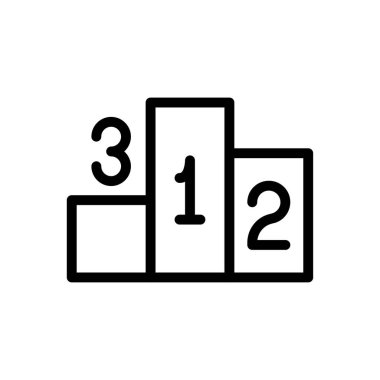 Kazanan vektör ince çizgi simgesi