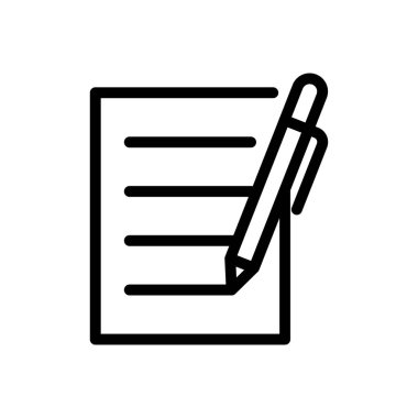 imzalama vektörü ince çizgi simgesi