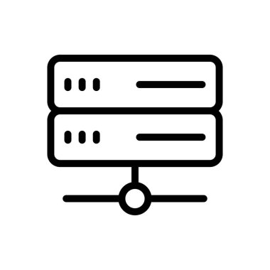 sunucu vektörü ince çizgi simgesi