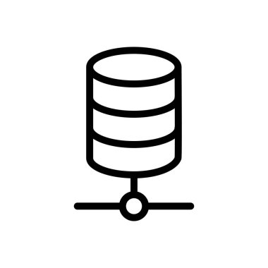 depolama vektörü ince çizgi simgesi