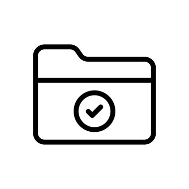 işaretlenmiş vektör ince çizgi simgesi