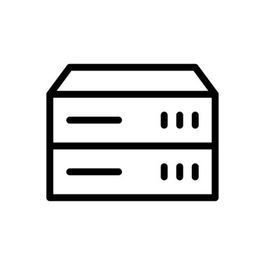 veritabanı vektörü ince çizgi simgesi