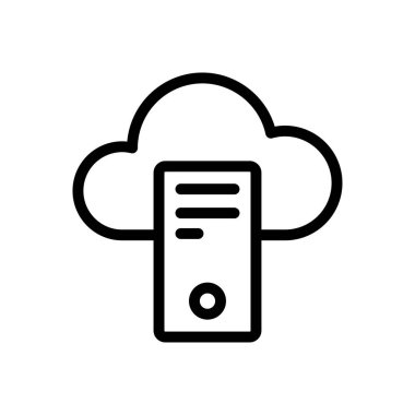 bilgisayar vektörü ince çizgi simgesi