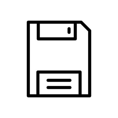 diskette vektör ince çizgi simgesi