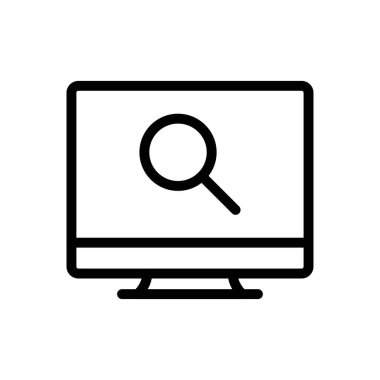 Tarayıcı vektörü ince çizgi simgesi