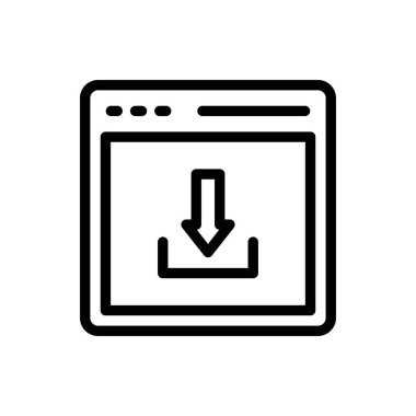 tarayıcı vektörü ince çizgi simgesi