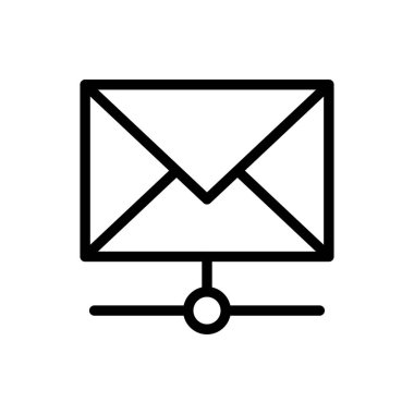 mesaj vektörü ince çizgi simgesi