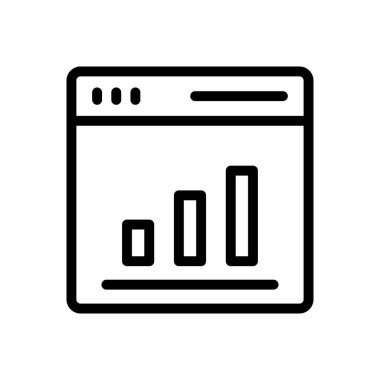 tarayıcı vektörü ince çizgi simgesi