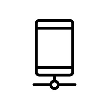 ağ vektörü ince çizgi simgesi