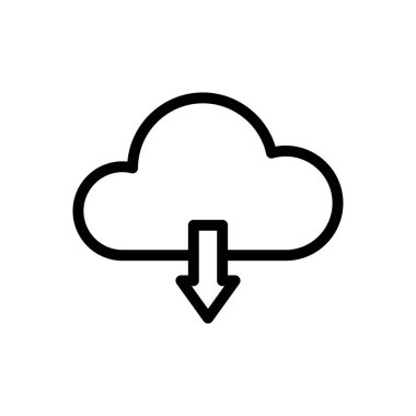 bulut vektörü ince çizgi simgesi