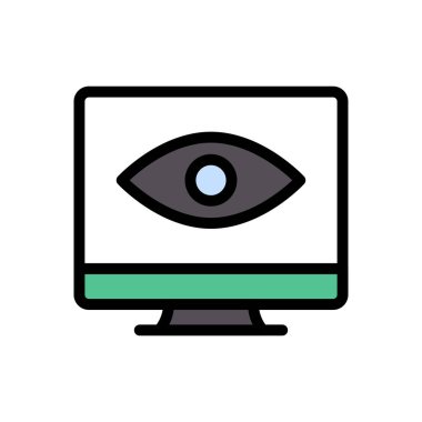 Görülen vektör düz simgesi