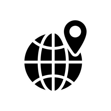 konum vektörü düz simge