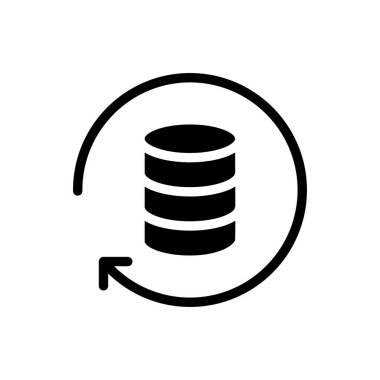 sunucu vektörü düz simgesi