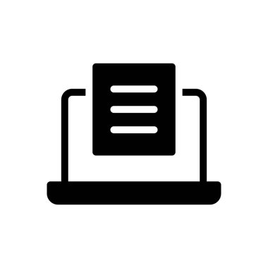 belge vektörü düz simge