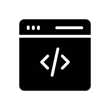 programlama vektörü simgesi düz simgesi