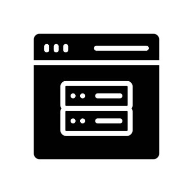 sunucu vektörü düz simgesi